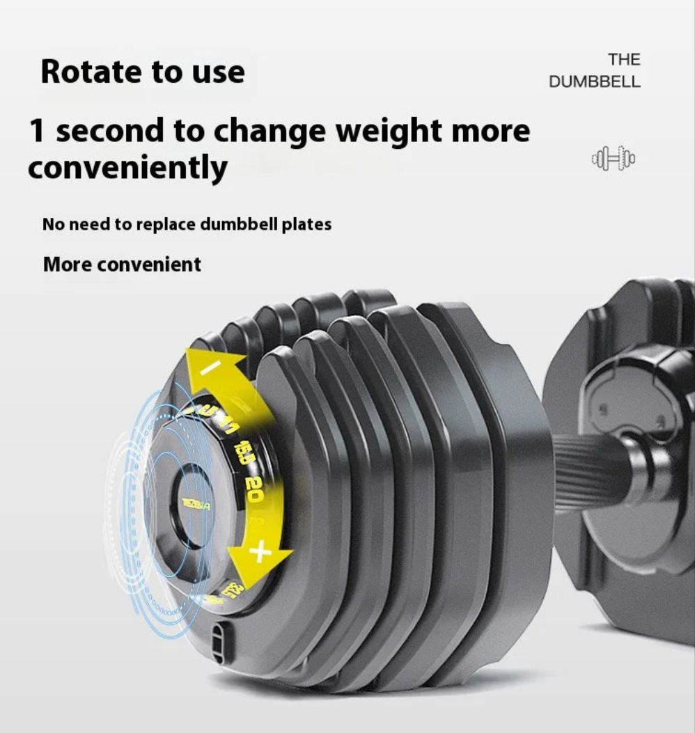 Pro-Grade Steel Adjustable Dumbbells