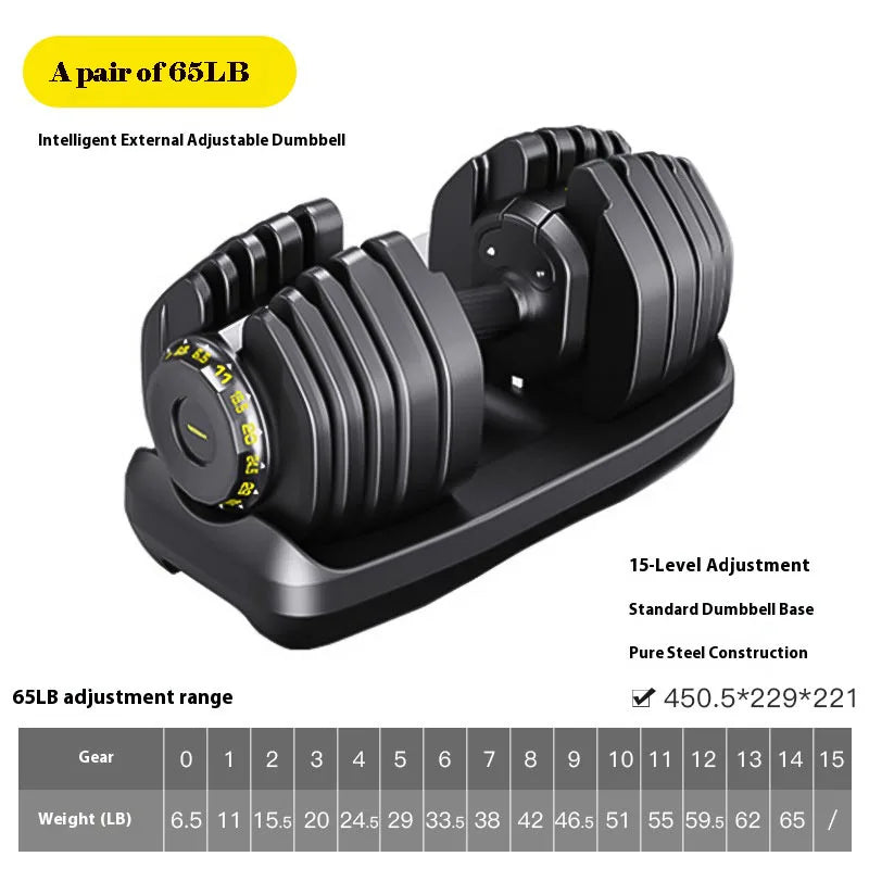 Pro-Grade Steel Adjustable Dumbbells