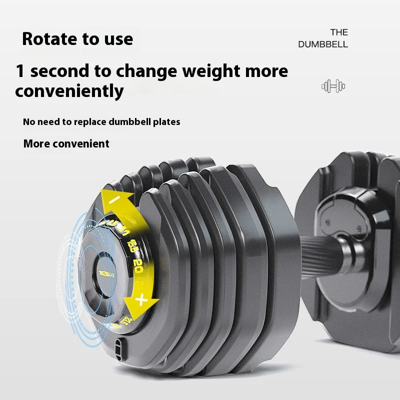 Pro-Grade Steel Adjustable Dumbbells